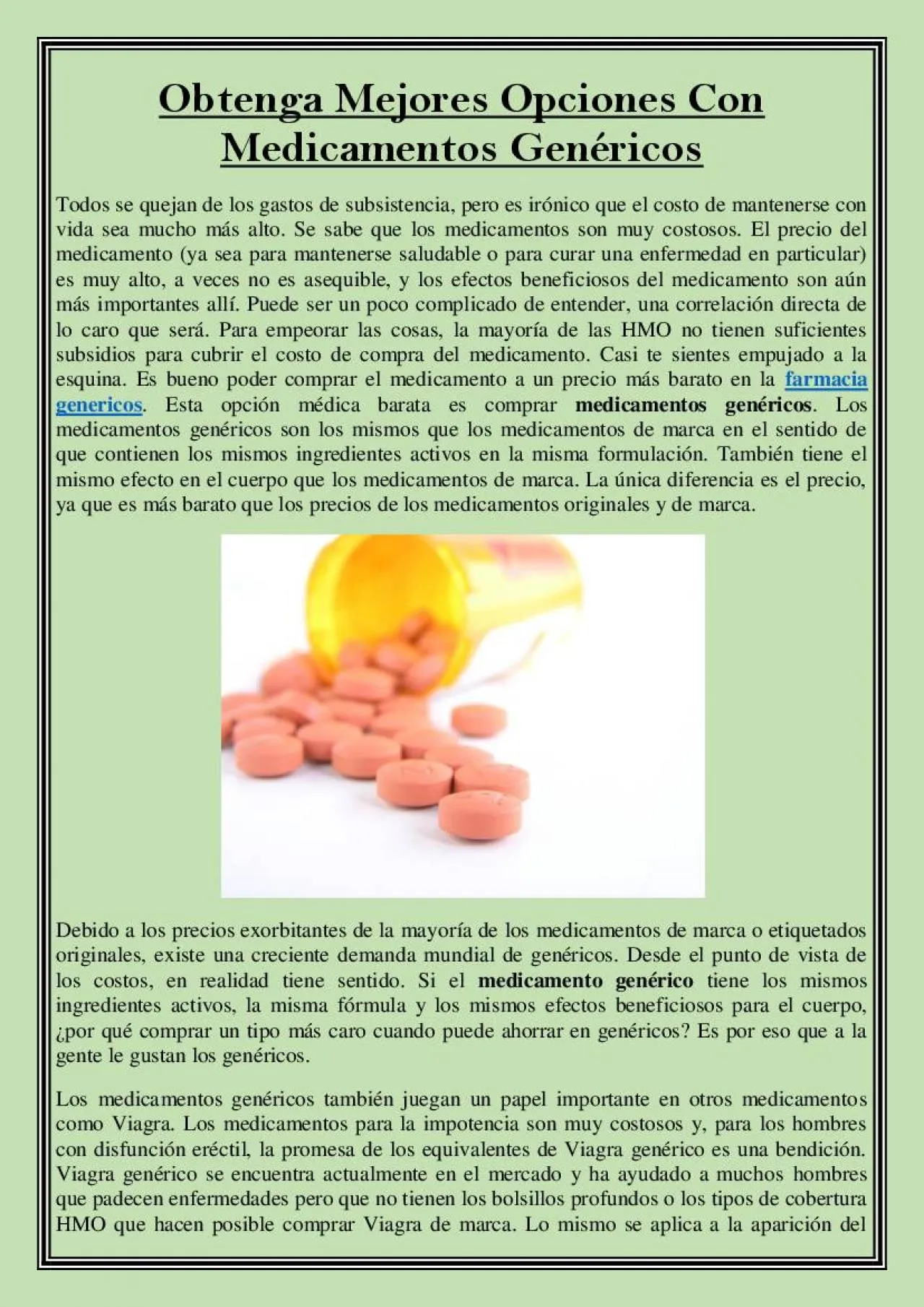 PDF-Obtenga Mejores Opciones Con Medicamentos Genéricos