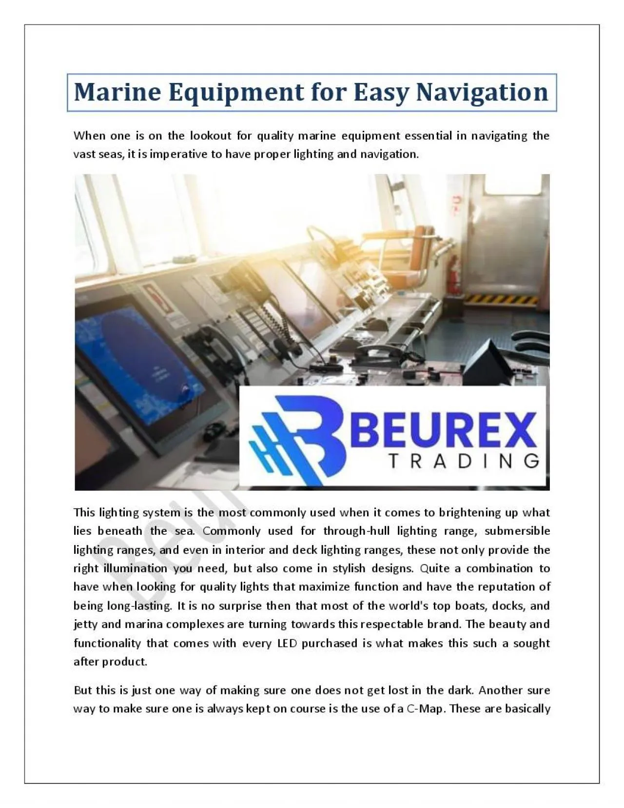 PDF-Marine Equipment for Easy Navigation