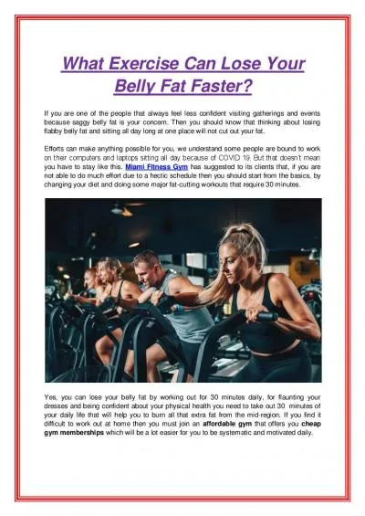 What Exercise Can Lose Your Belly Fat Faster?