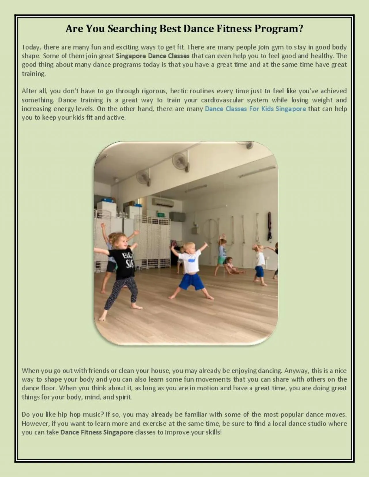 PDF-Are You Searching Best Dance Fitness Program?