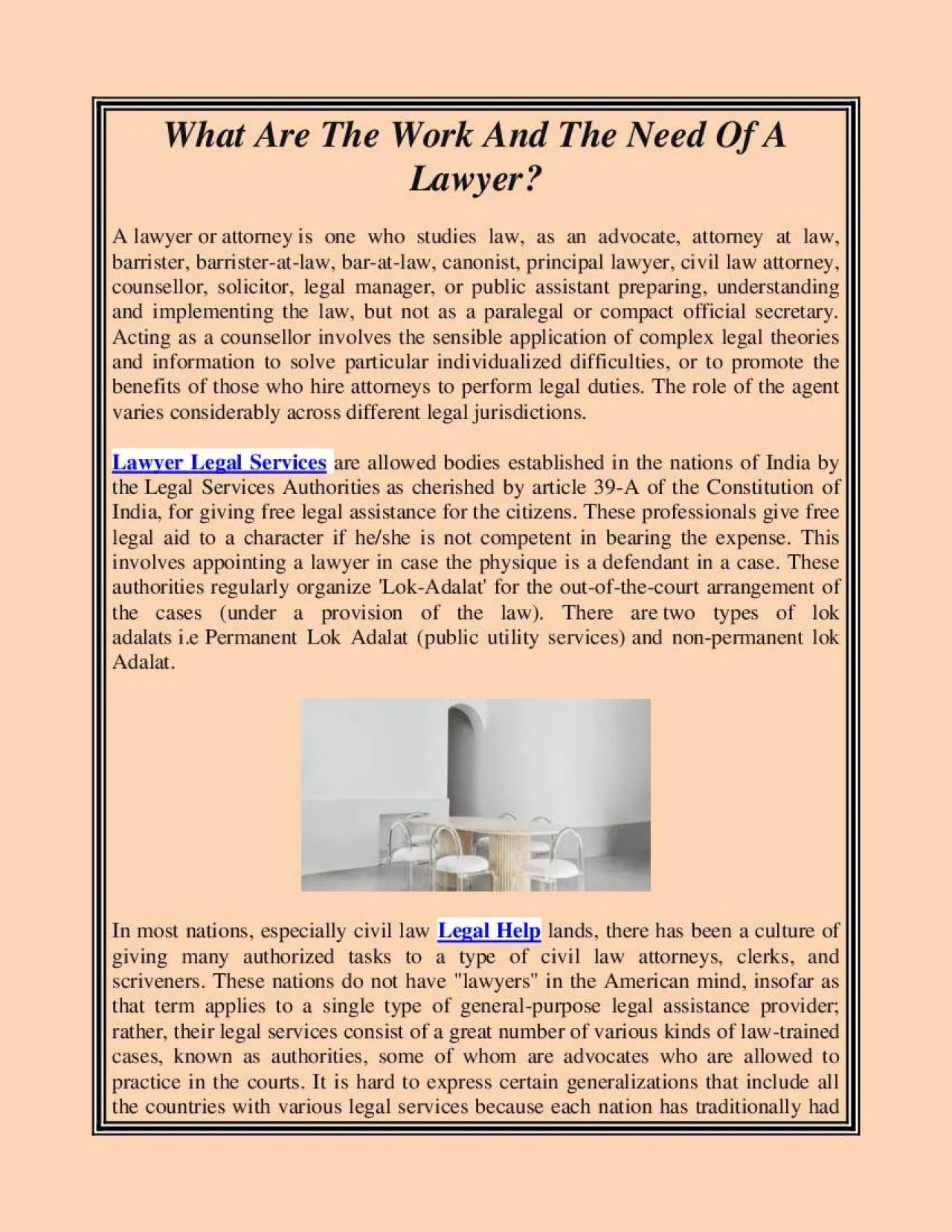 PDF-What Are The Work And The Need Of A Lawyer?