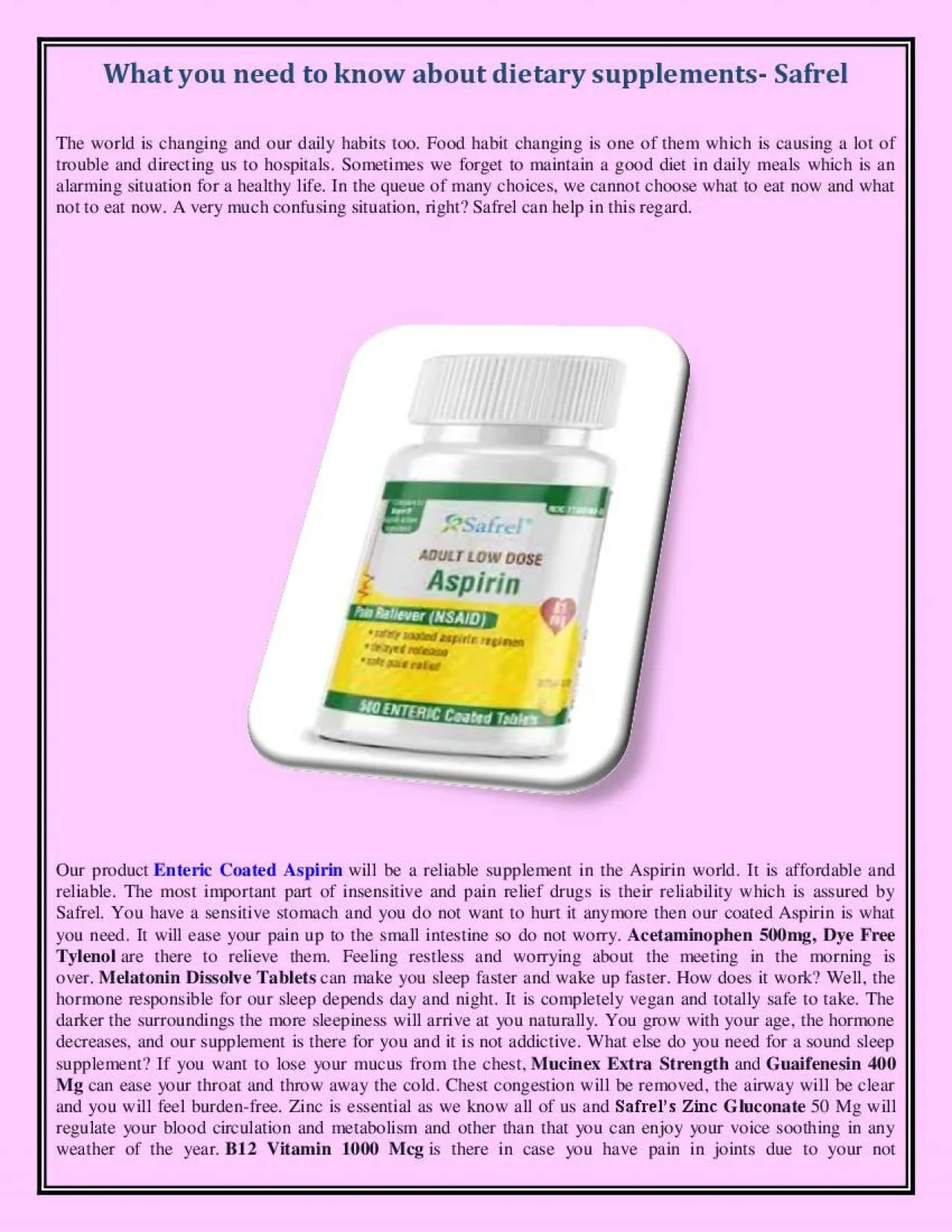 PDF-What you need to know about dietary supplements- Safrel