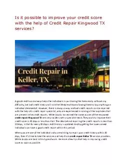 Is it possible to improve your credit score with the help of Credit Repair Kingwood TX