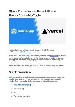 Slack Clone using ReactJS and Back4App – NoCode