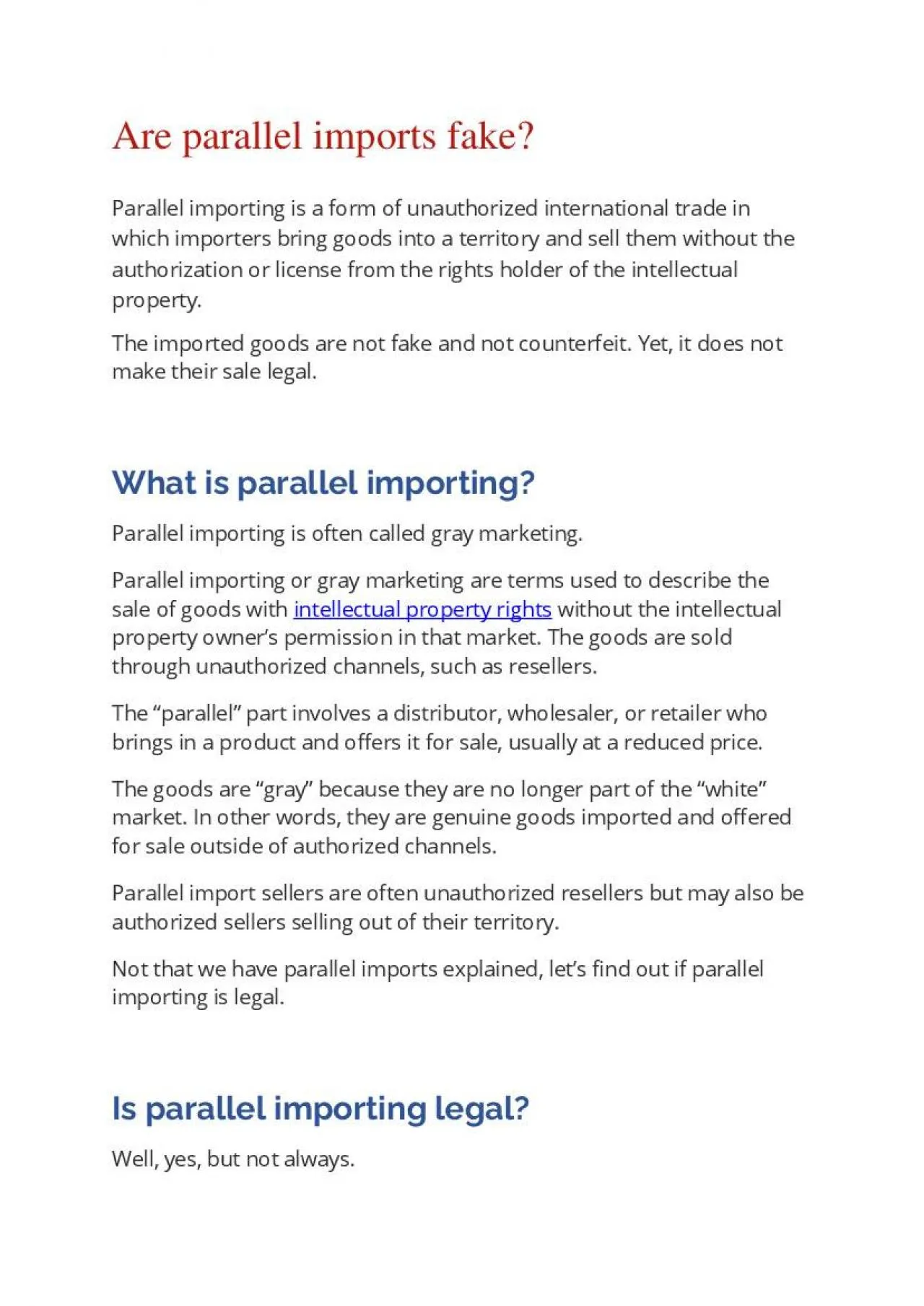 PDF-Are parallel imports fake
