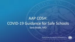 AAP COSH:  COVID-19 Guidance for