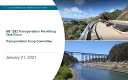 PPT-AB 1282 Transportation Permitting Task Force