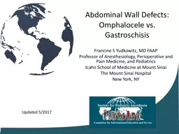 Abdominal Wall Defects: Omphalocele vs. Gastroschisis