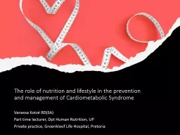 The role of nutrition and lifestyle in the prevention