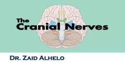 PPT-Dr. Zaid Alhelo THE CRANIAL NERVES