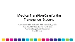 PPT-Medical Transition Care for the Transgender Student