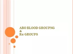 ABO BLOOD GROUPNG &