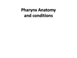 PPT-Pharynx Anatomy and conditions