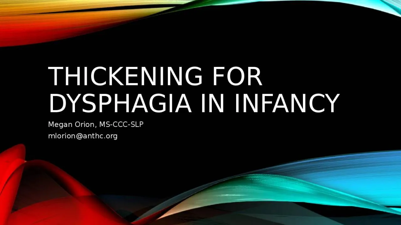 PPT-Thickening for dysphagia in infancy