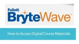How to Access Digital Course Materials