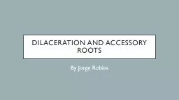 Dilaceration and accessory roots