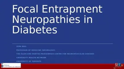 Focal Entrapment Neuropathies in Diabetes