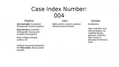 Case Index Number: 004 Posted by: