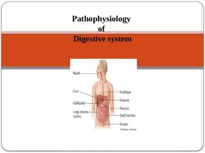 Pathophysiology  of  Digestive system