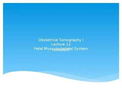 Obstetrical Sonography I