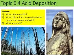 Topic 6.4 Acid Deposition