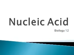 Nucleic Acid Biology 12 Monomer is nucleotide