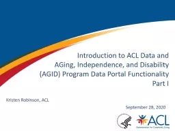 Introduction to ACL  Data and