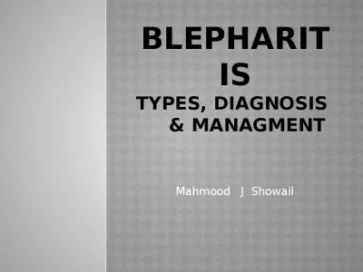 Blepharitis types, diagnosis      &