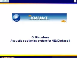 G. Riccobene Acoustic positioning system for NEMO phase II