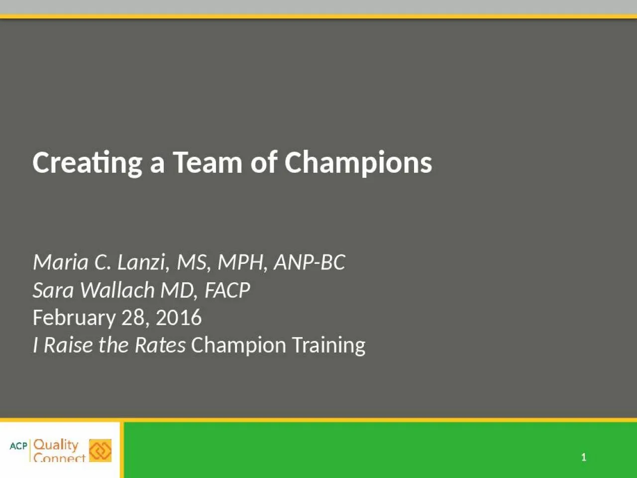 PPT-Creating a Team of Champions