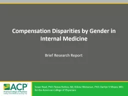 Compensation Disparities by Gender in Internal Medicine