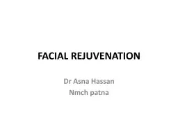 FACIAL REJUVENATION Dr Asna Hassan