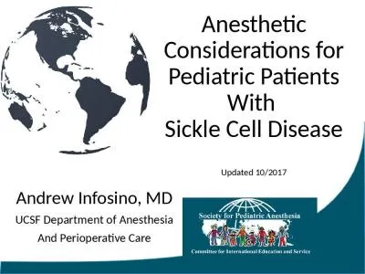 Anesthetic Considerations for Pediatric Patients With