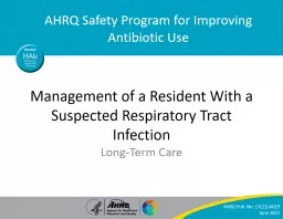Management of a Resident With a Suspected Respiratory Tract Infection