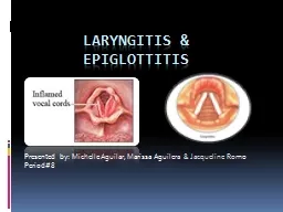 Laryngitis & Epiglottitis