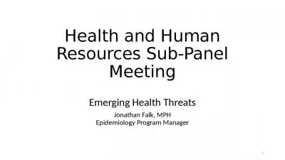 Health and Human Resources Sub-Panel Meeting