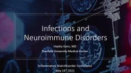 Infections and Neuroimmune Disorders