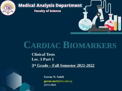 C ARDIAC   B IOMARKERS Clinical Tests