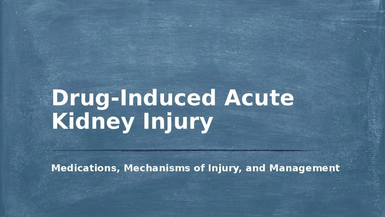 PPT-Medications, Mechanisms of Injury, and Management