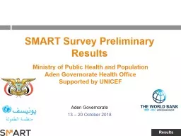 SMART Survey Preliminary Results