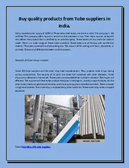 Buy quality products from Tube suppliers in India.