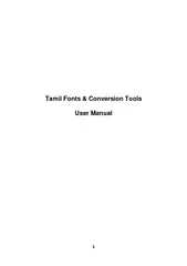 Tamil Fonts & Conversion ToolsUser Manual