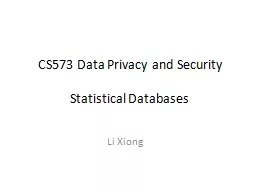 PPT-CS573 Data Privacy and Security