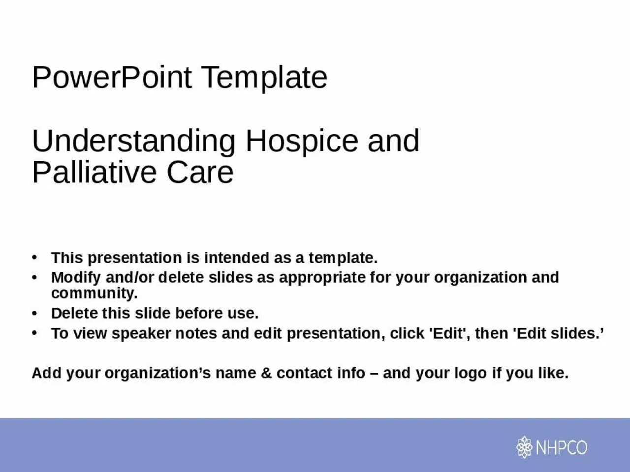 PPT-PowerPoint Template Understanding Hospice and Palliative Care