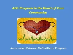 AED Program in the Heart of Your Community