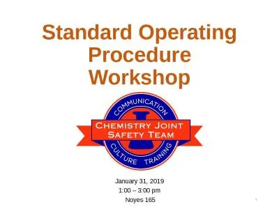 Standard Operating Procedure Workshop