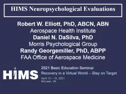 PPT-HIMS Neuropsychological Evaluations