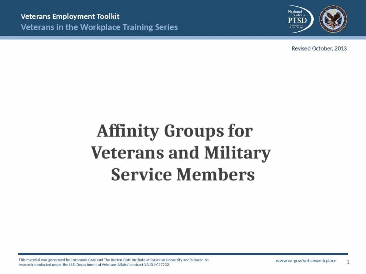 PPT-Affinity Groups for Veterans and Military Service Members