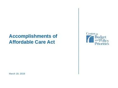 Accomplishments of Affordable Care Act