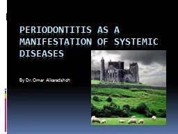 Periodontitis as a manifestation of systemic diseases